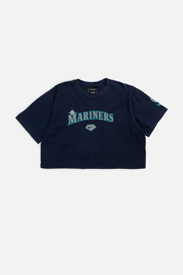 Rework Seattle Mariners MLB Crop Tee - XL