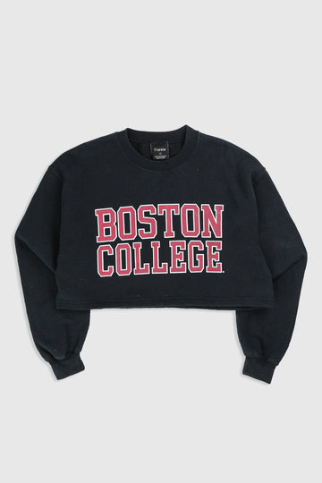 Rework Boston College Crop Sweatshirt - L