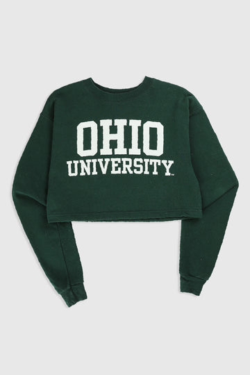 Rework Ohio University Crop Sweatshirt - M
