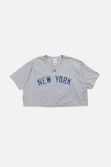 Rework NY Yankees MLB Crop Tee - L