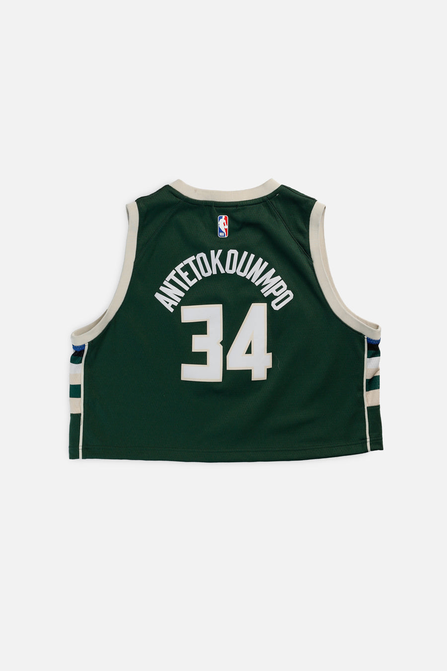 Rework Milwaukee Bucks NBA Crop Jersey - L