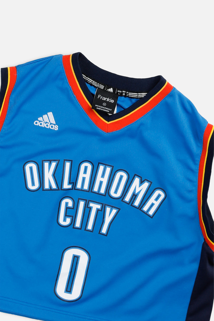 Rework Oklahoma City Thunder NBA Crop Jersey - M