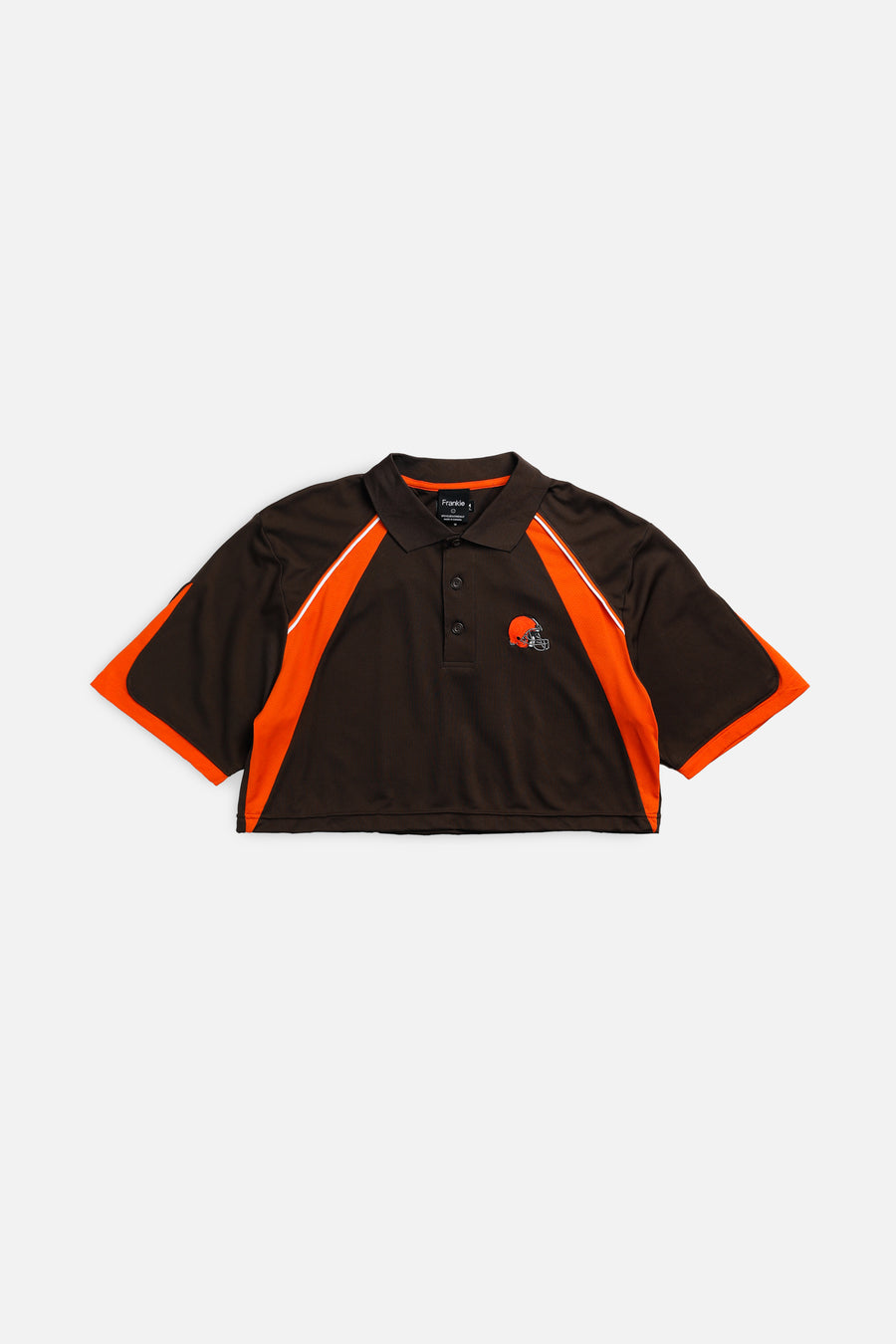 Rework Cleveland Browns NFL Crop Collared Tee - L