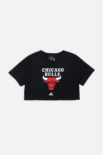 Rework Chicago Bulls NBA Crop Tee - XS