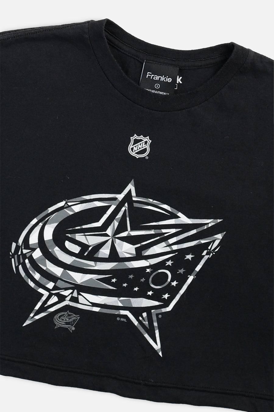 Rework Columbus Blue Jackets NHL Crop Tee - S