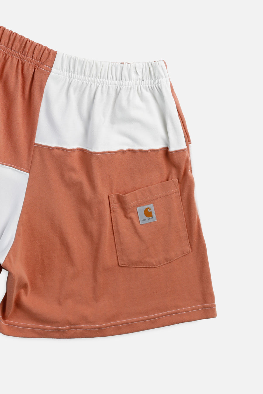 Unisex Rework Carhartt Patchwork Tee Shorts - L