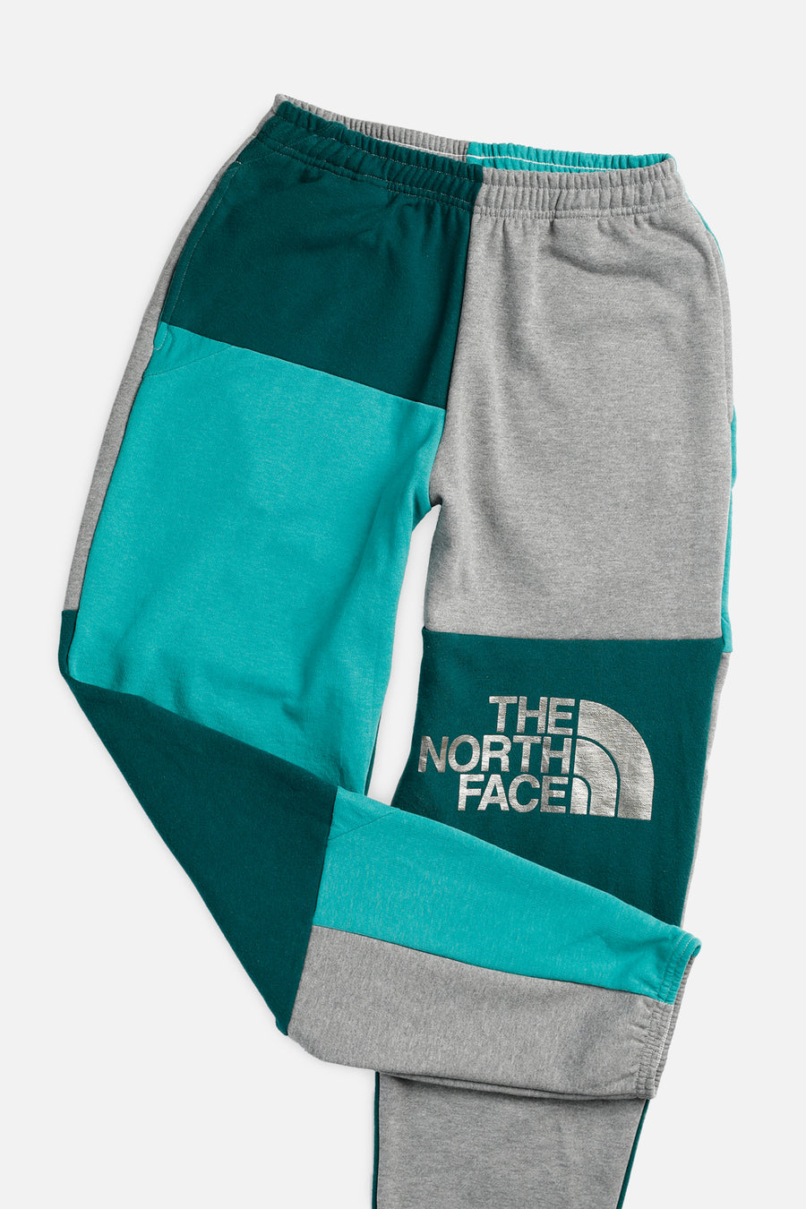 Unisex Rework North Face Patchwork Sweatpants - S