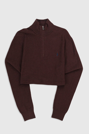 Rework Crop Sweater - L