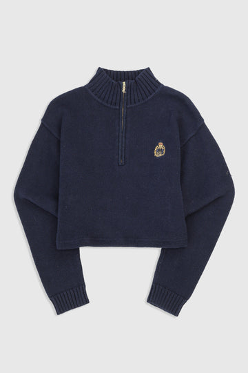 Rework Crop Sweater - L