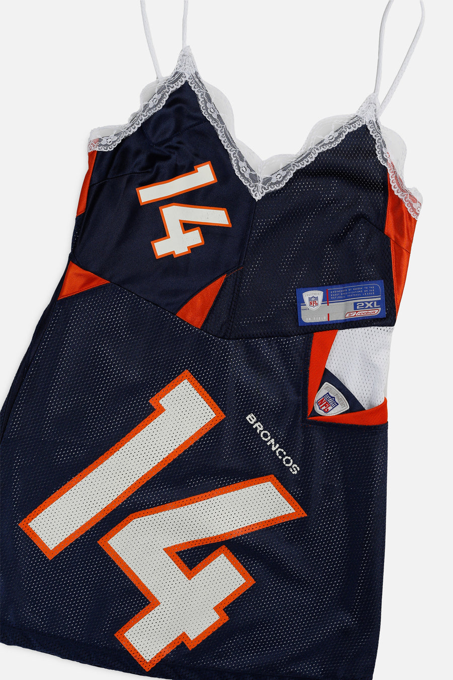 Rework Denver Broncos NFL Lace Dress - M