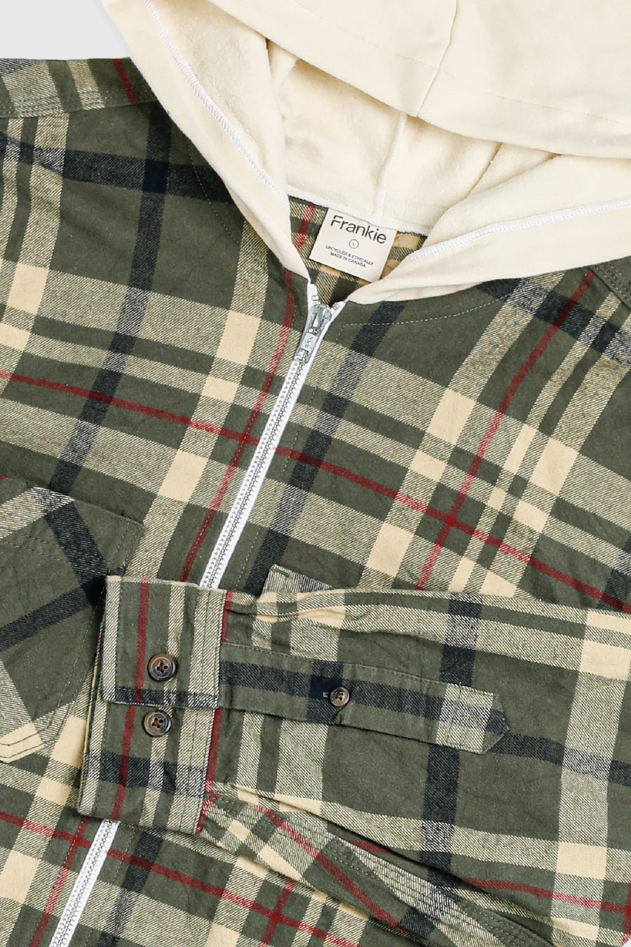 Unisex Rework Hooded Flannel - L