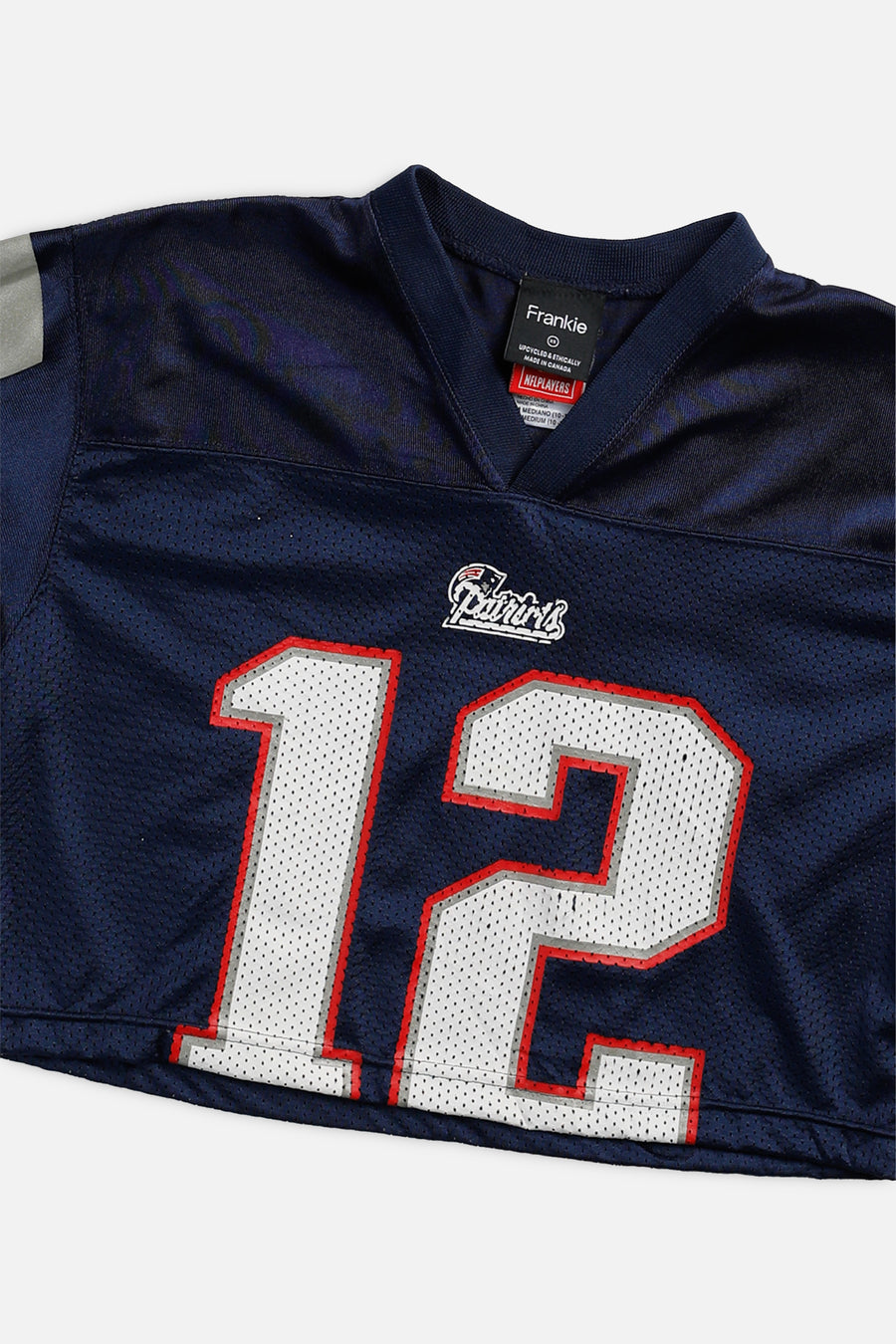 Rework Crop New England Patriots NFL Jersey - XS