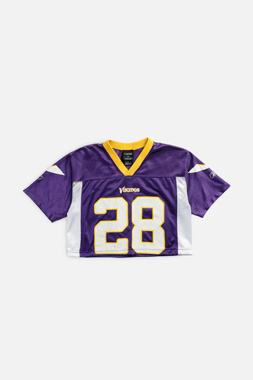 Rework Crop Minnesota Vikings NFL Jersey - XS