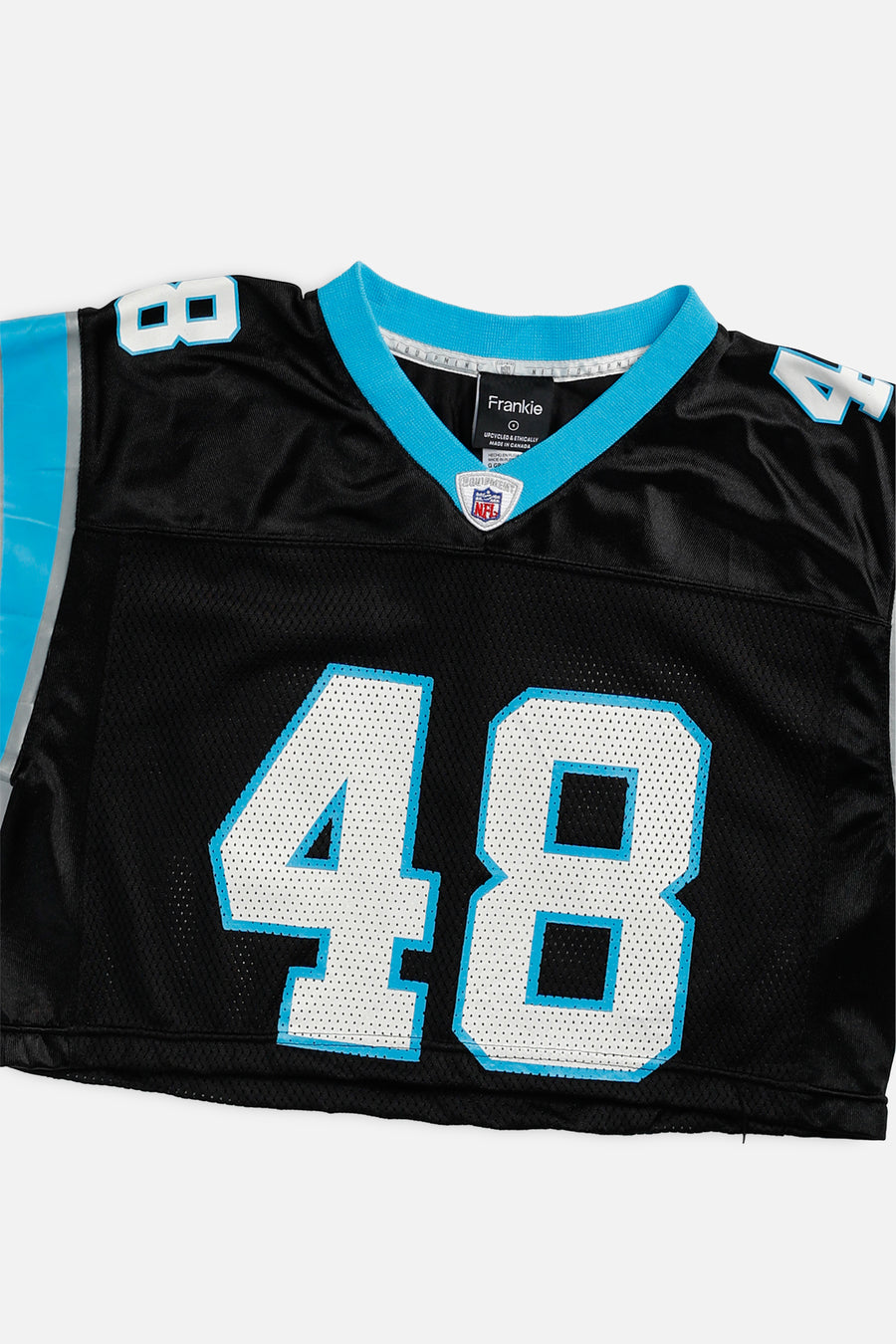 Rework Crop Carolina Panthers NFL Jersey - S