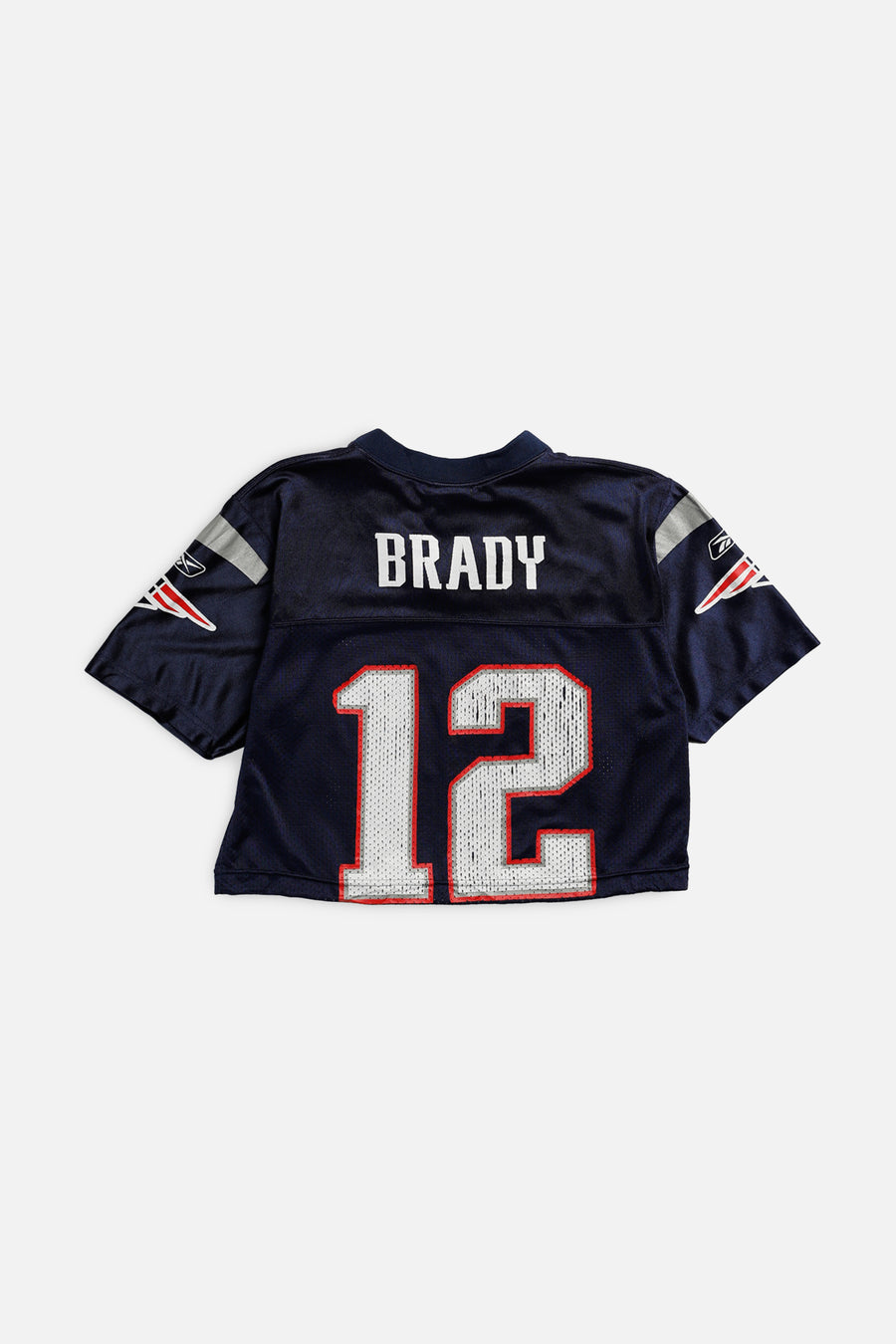 Rework Crop New England Patriots NFL Jersey - XS