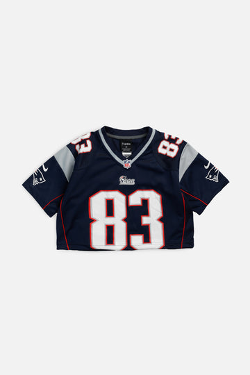 Rework Crop New England Patriots NFL Jersey - XS