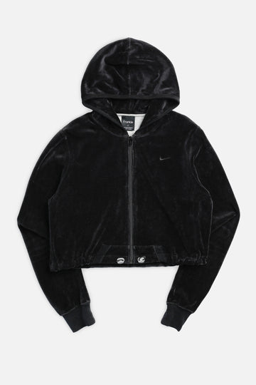 Rework Nike Crop Velour Sweatshirt - L