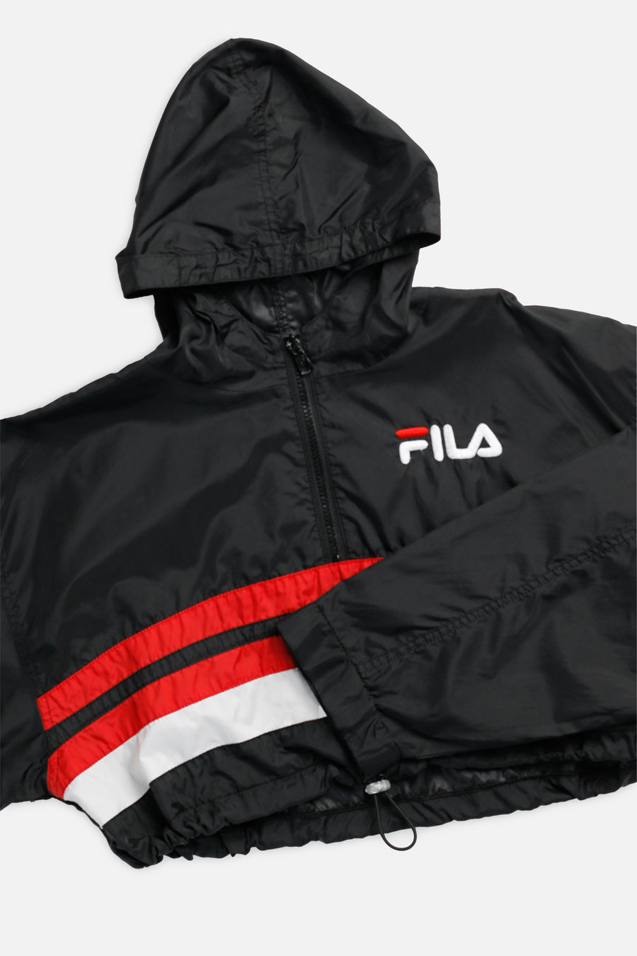 Rework Fila Crop Windbreaker Jacket - XL