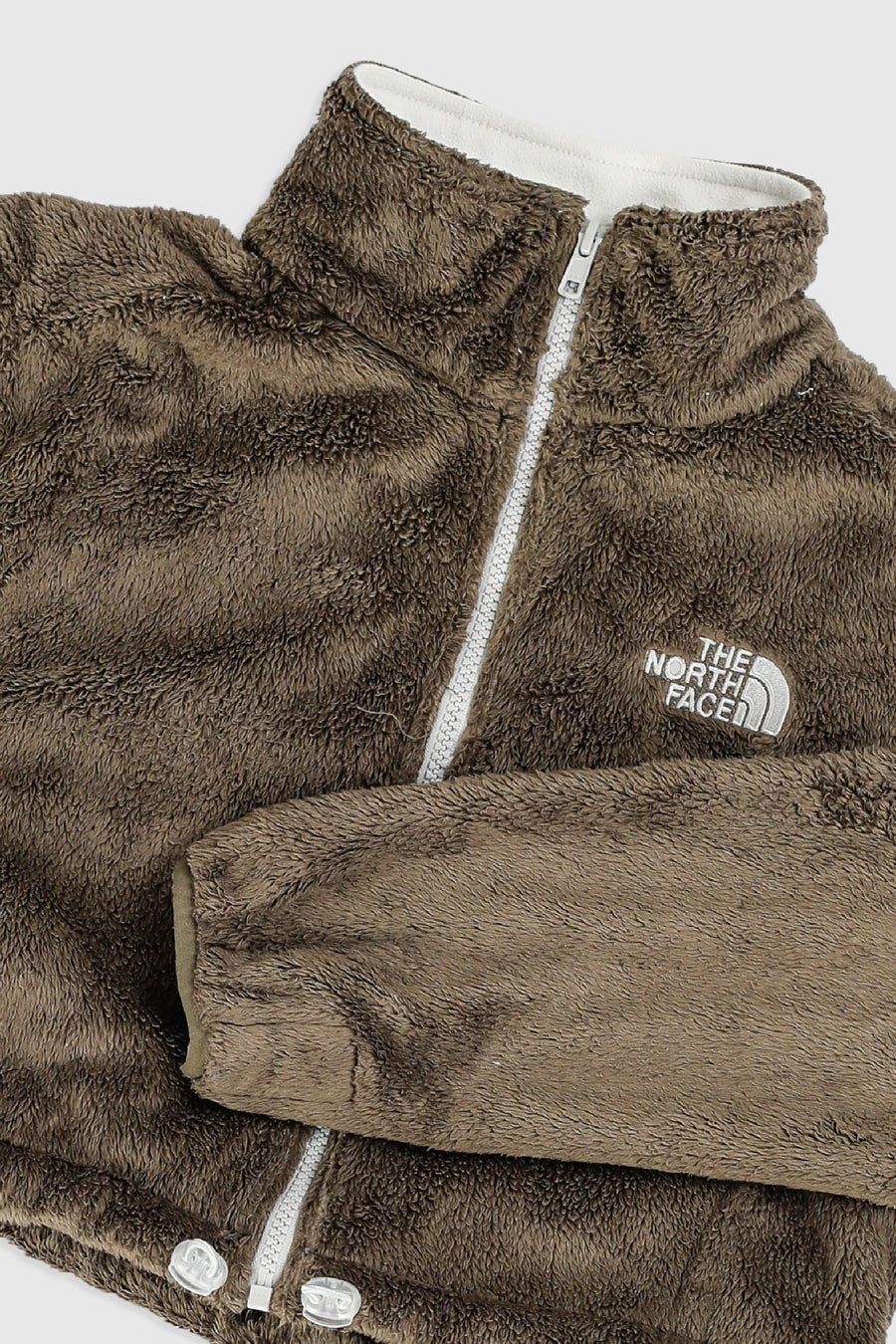 Rework North Face Crop Fleece Jacket - M