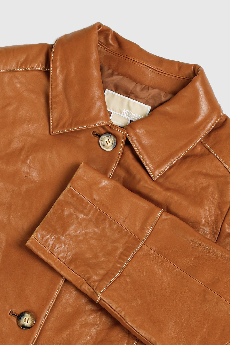 Vintage Leather Jacket - Women's L