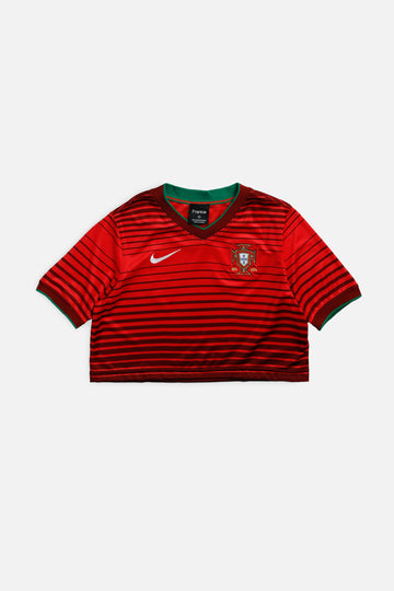 Rework Crop Portugal Soccer Jersey - XS