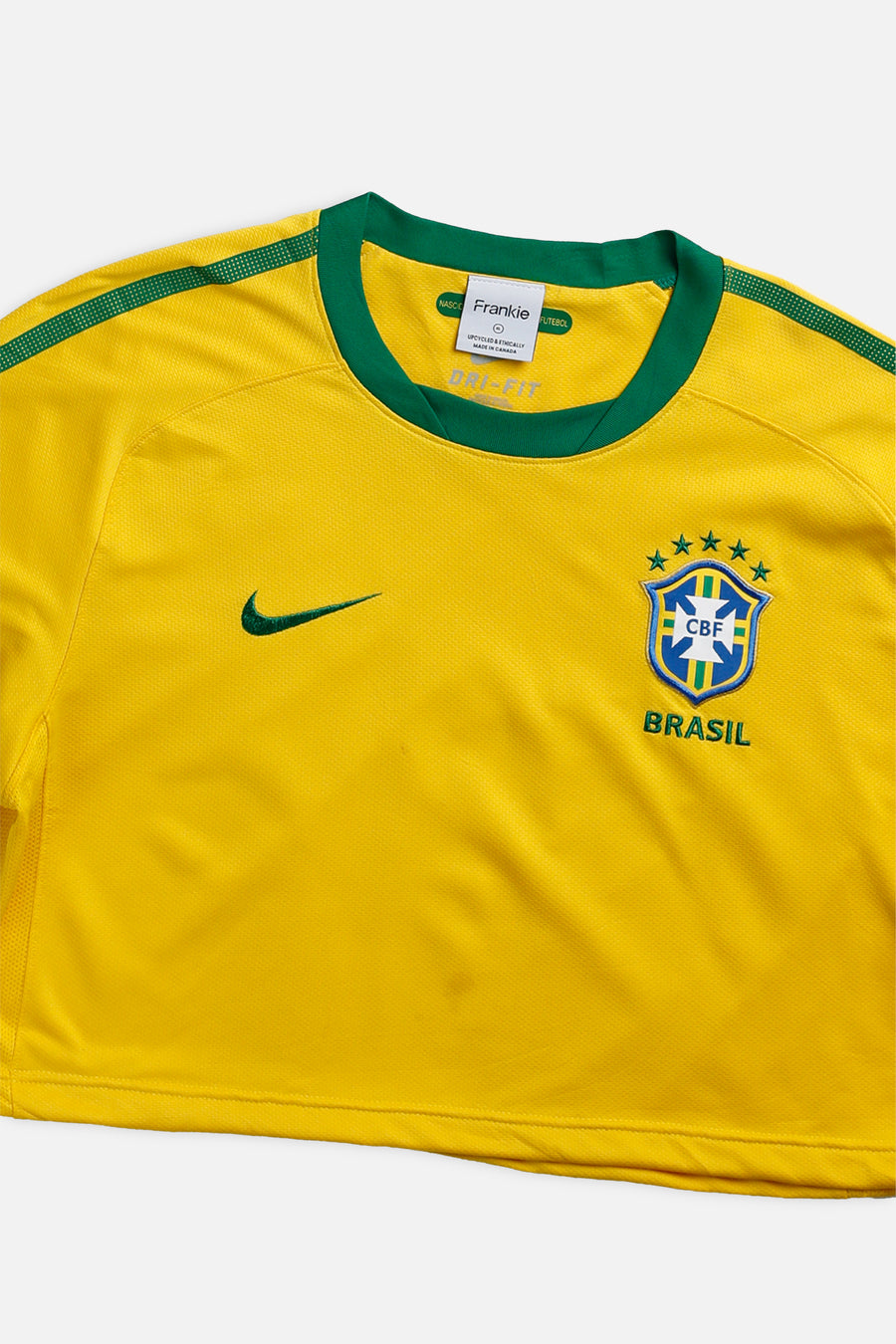 Rework Crop Brazil Soccer Jersey - XL