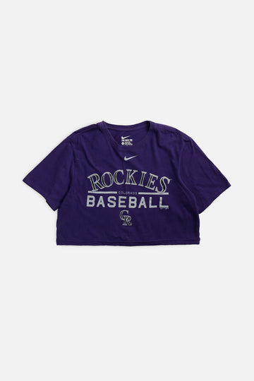 Rework Colorado Rockies MLB Crop Tee - L