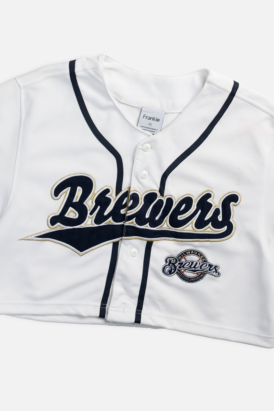 Rework Crop Milwaukee Brewers MLB Jersey - M