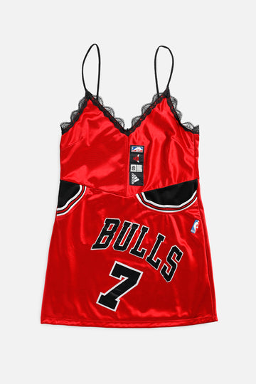 Rework Chicago Bulls NBA Lace Dress - L