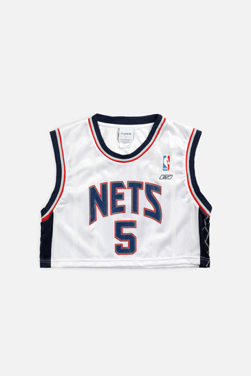 Rework New Jersey Nets NBA Crop Jersey - S