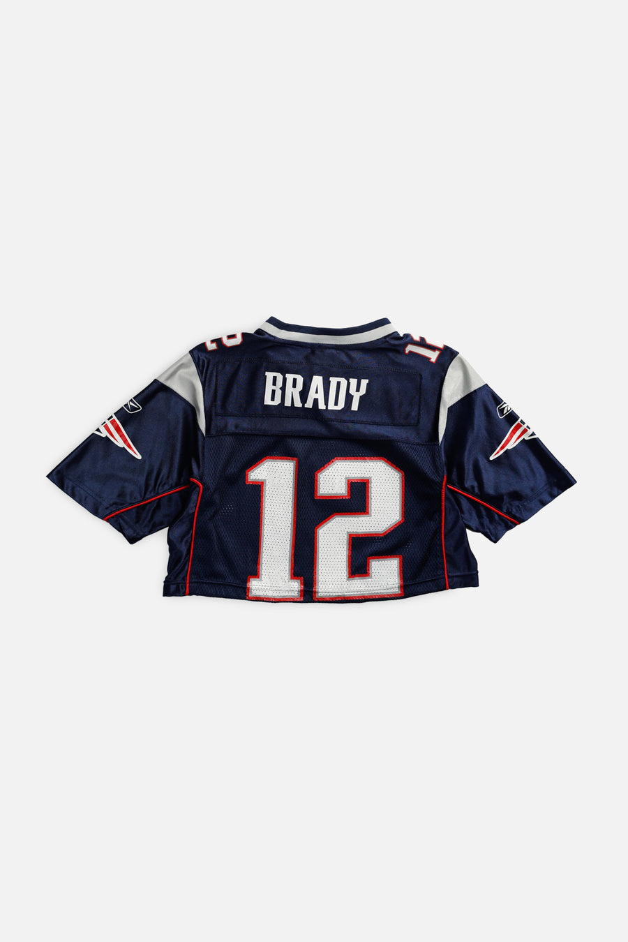 Rework Crop New England Patriots NFL Jersey - XS