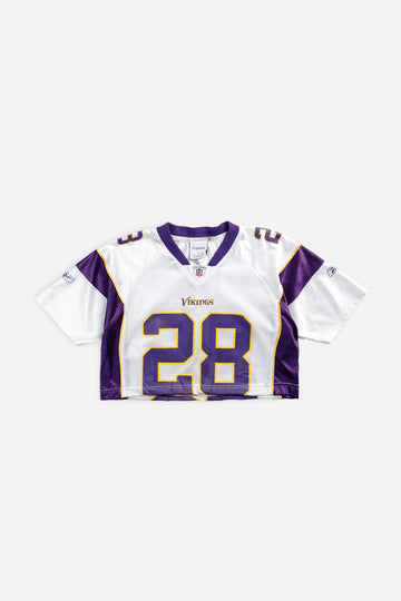 Rework Crop Minnesota Vikings NFL Jersey - XS