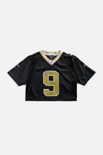 Rework Crop New Orleans Saints NFL Jersey - XS