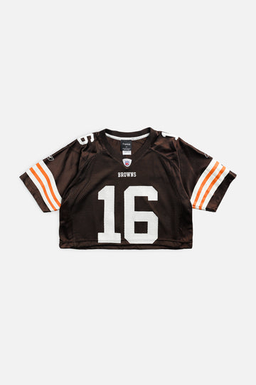 Rework Crop Cleveland Browns NFL Jersey - S