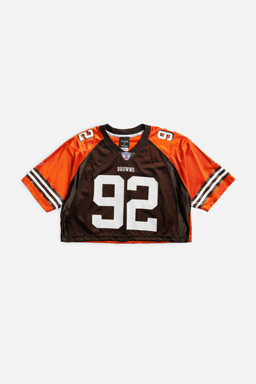 Rework Crop Cleveland Browns NFL Jersey - M