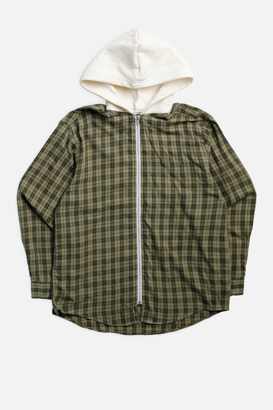 Unisex Rework Hooded Flannel - L