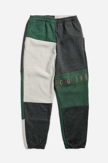 Unisex Rework Michigan State Patchwork Sweatpants - S