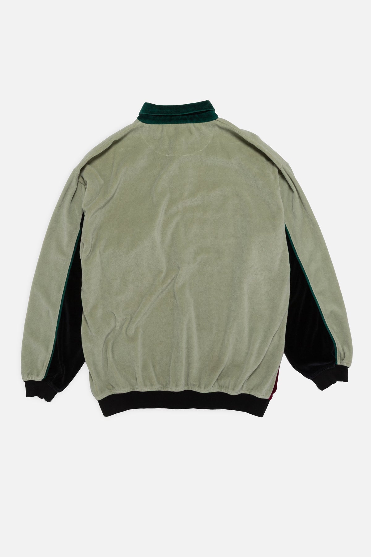 Vintage Velour Collared Long-Sleeve Shirt