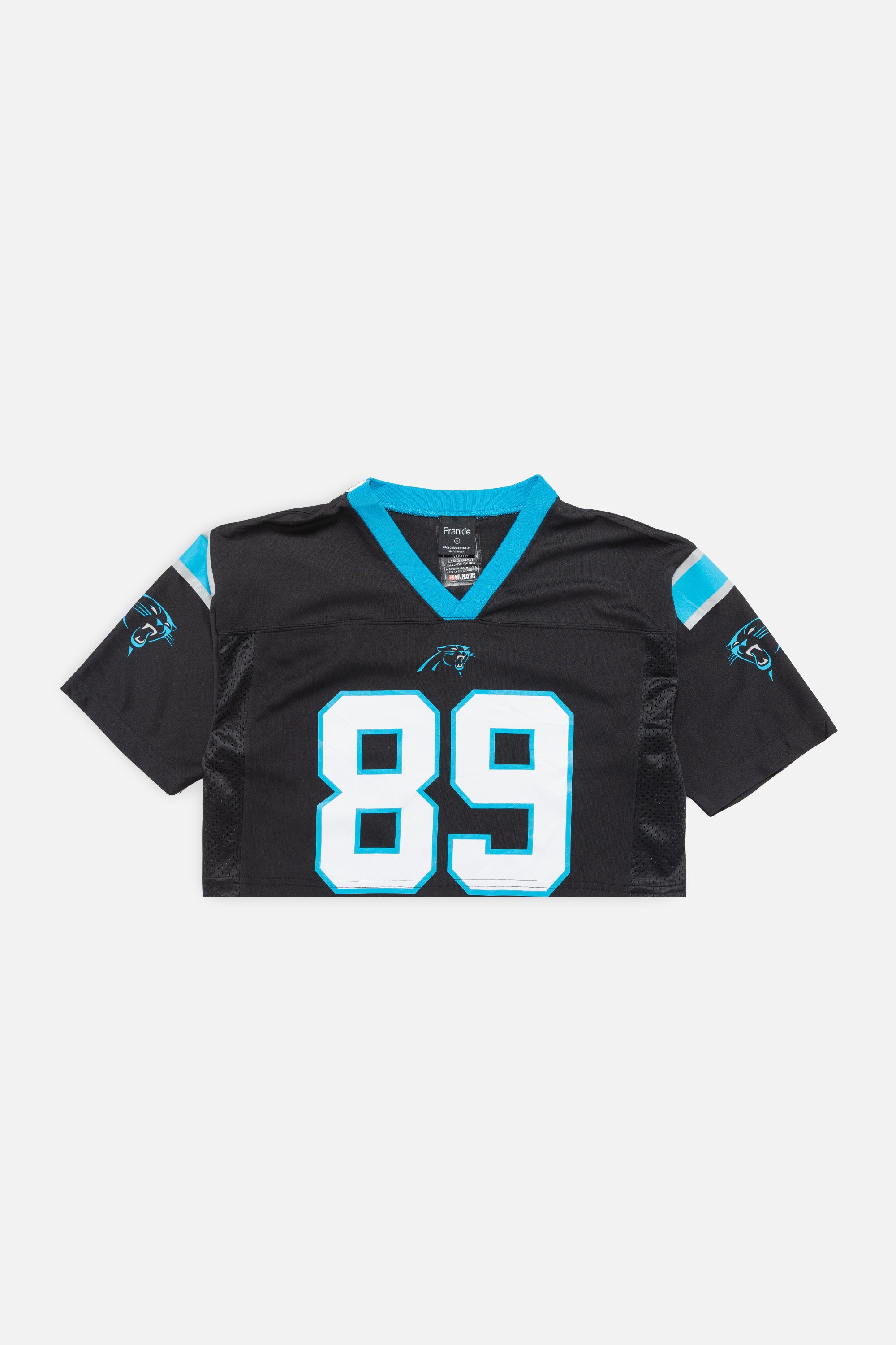Rework Carolina Panthers Crop Jersey