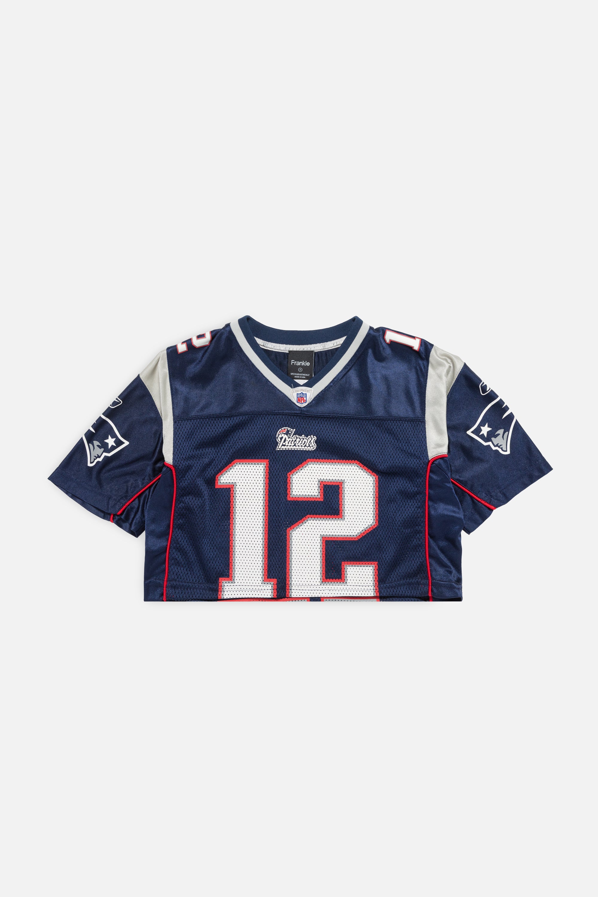 Rework New England Patriots Crop Jersey