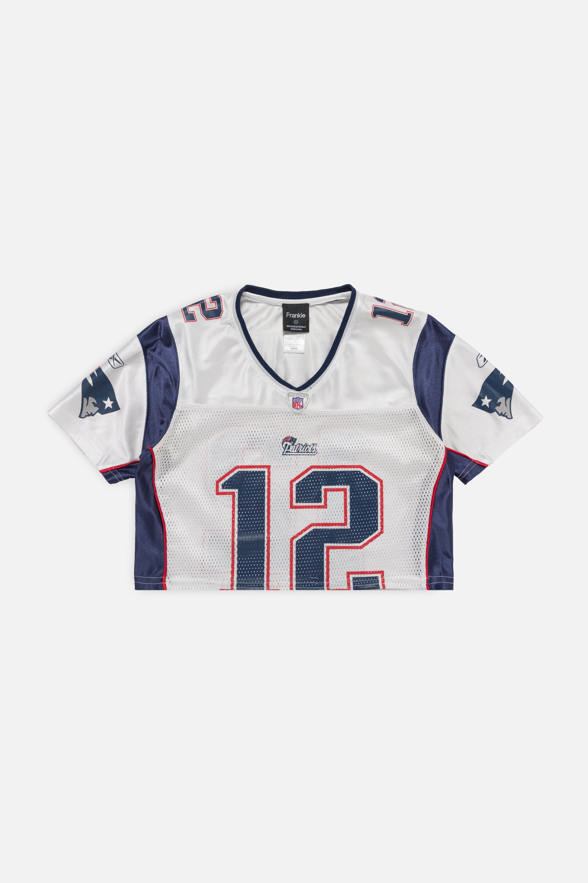 Rework New England Patriots Crop Jersey