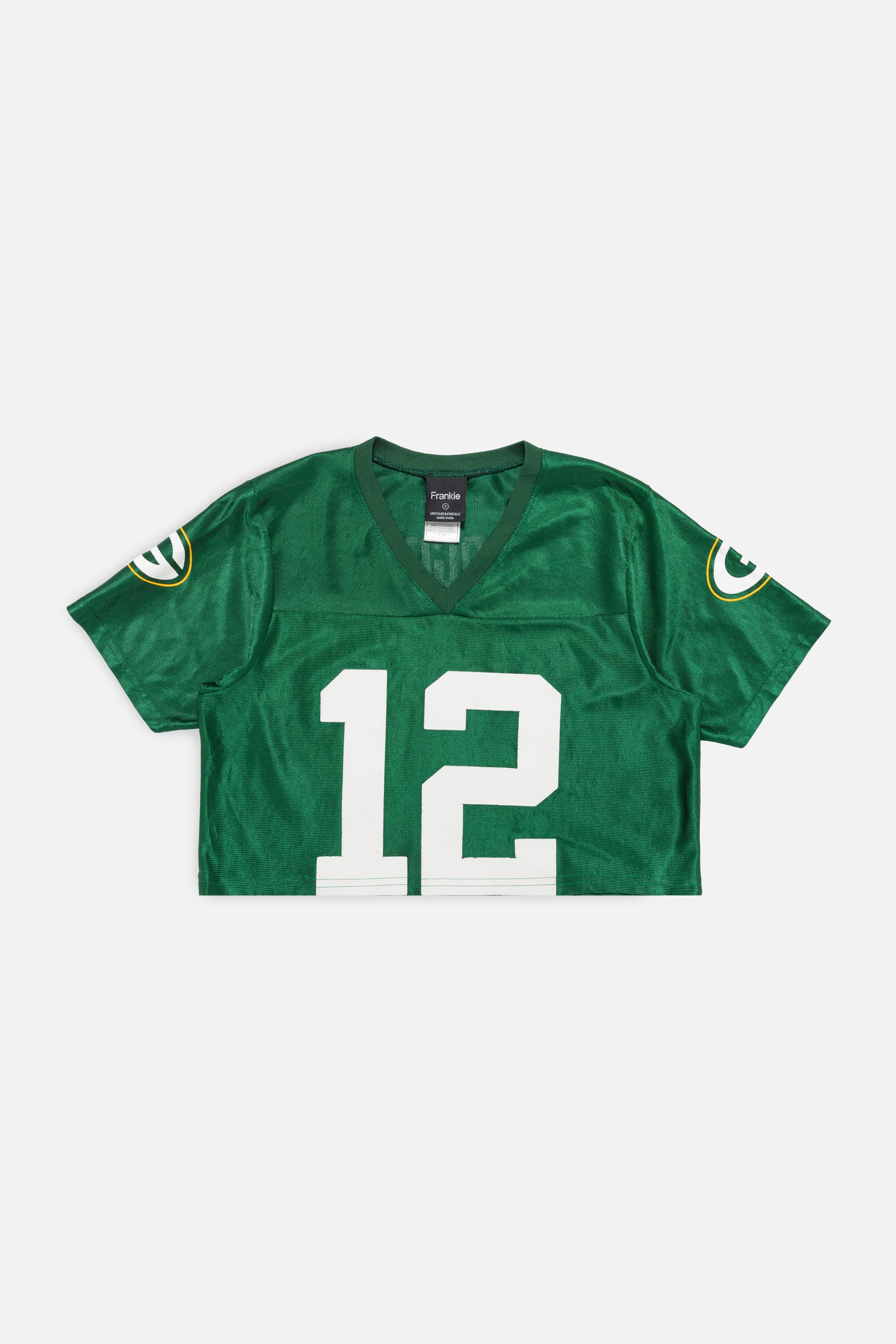Rework Green Bay Packers Crop Jersey