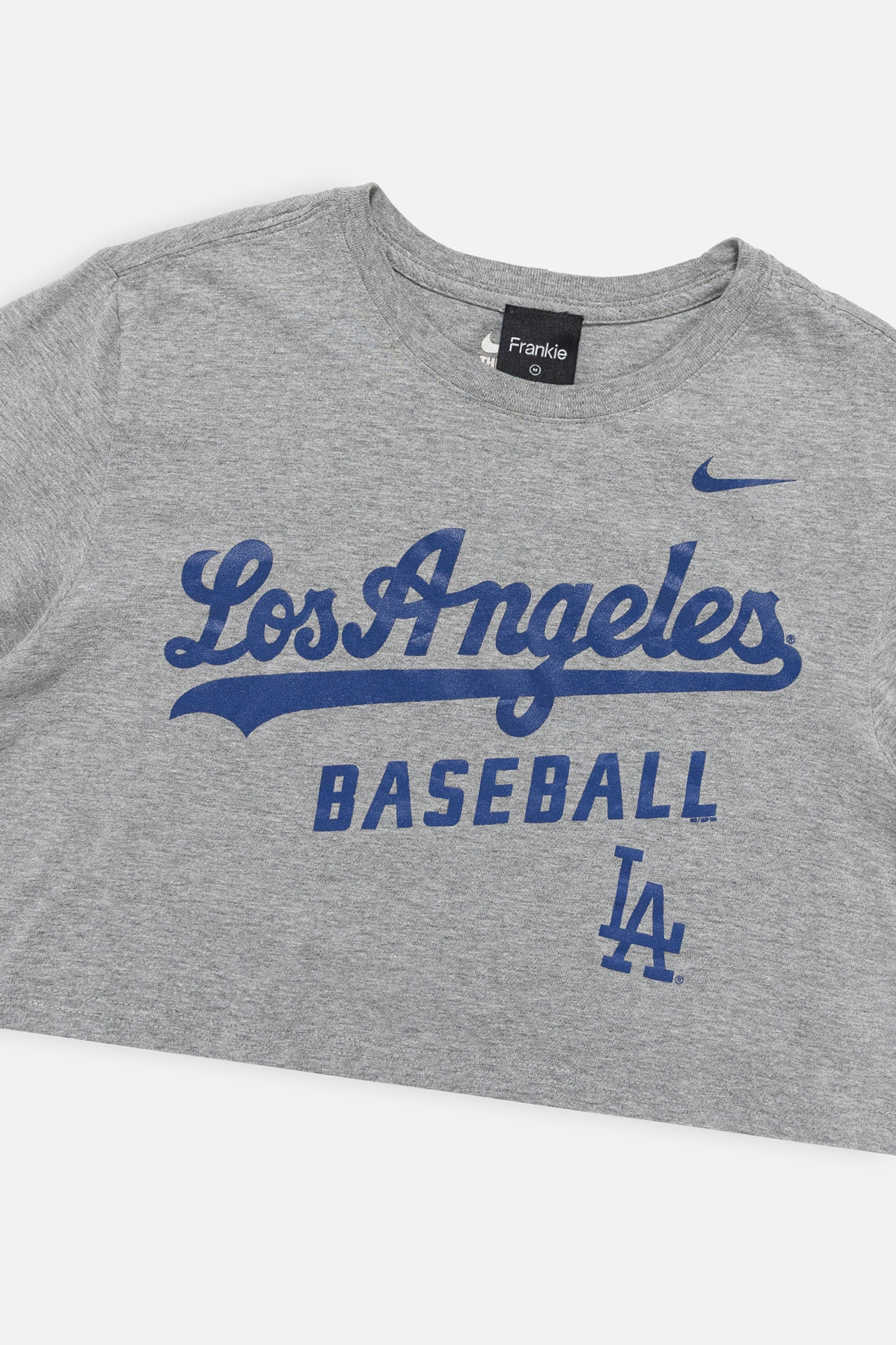 Rework Los Angeles Dodgers Crop Tee-MLB-Frankie Collective-Rework-Vintage-Streetwear