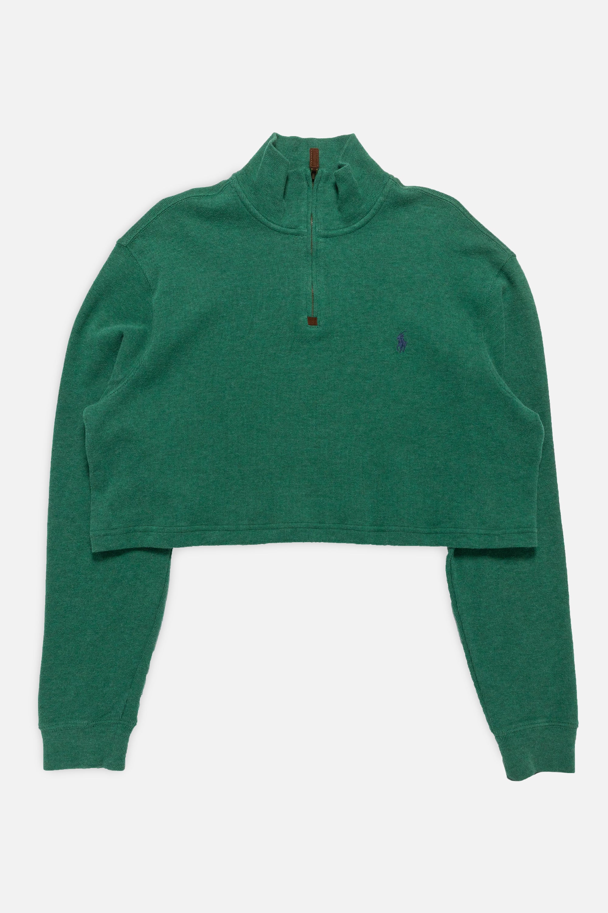 Rework Polo Crop Knit Sweater