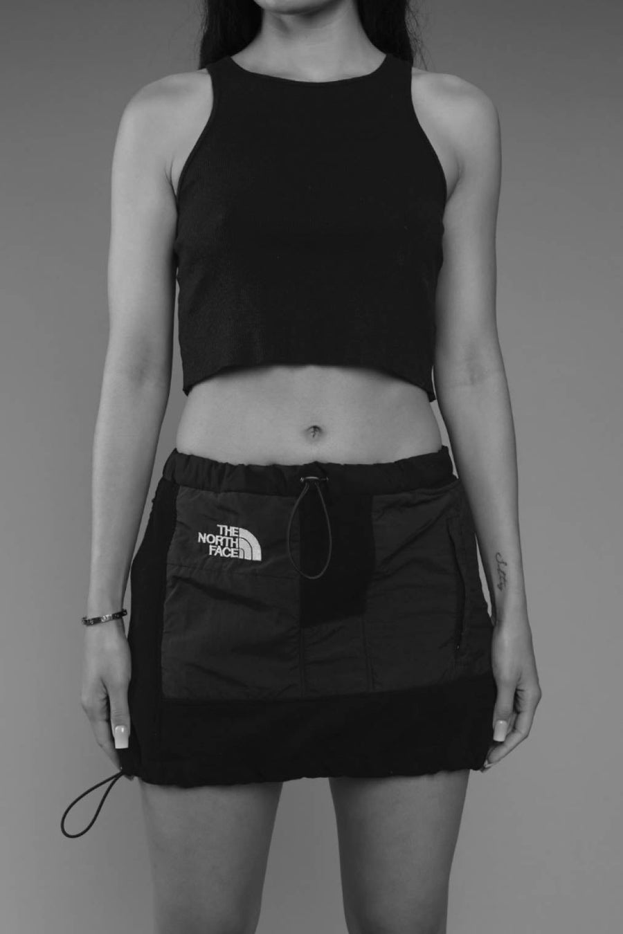 Rework North Face Fleece Mini Skirt - M