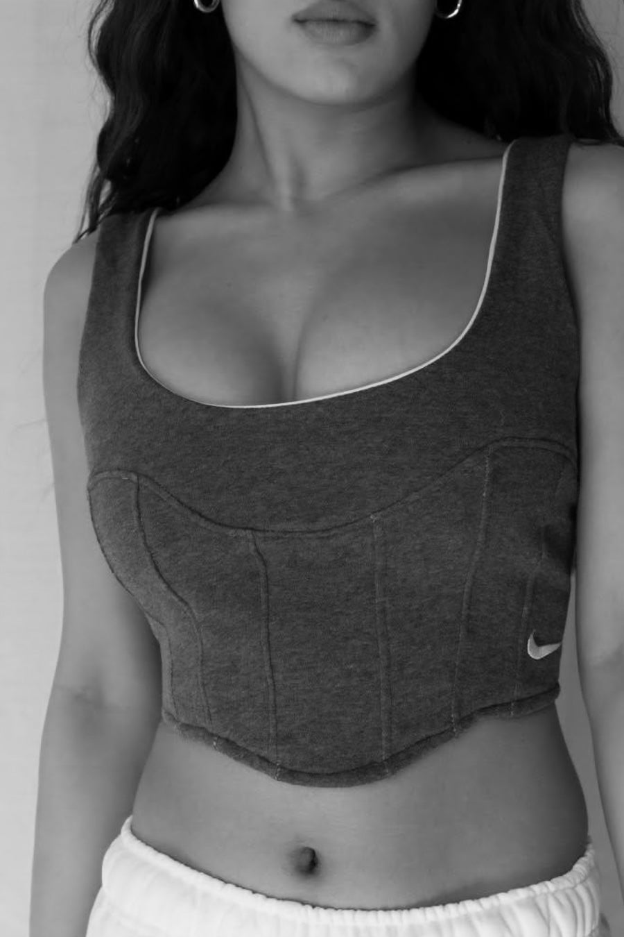 Rework Nike Sweatshirt Bustier - XL