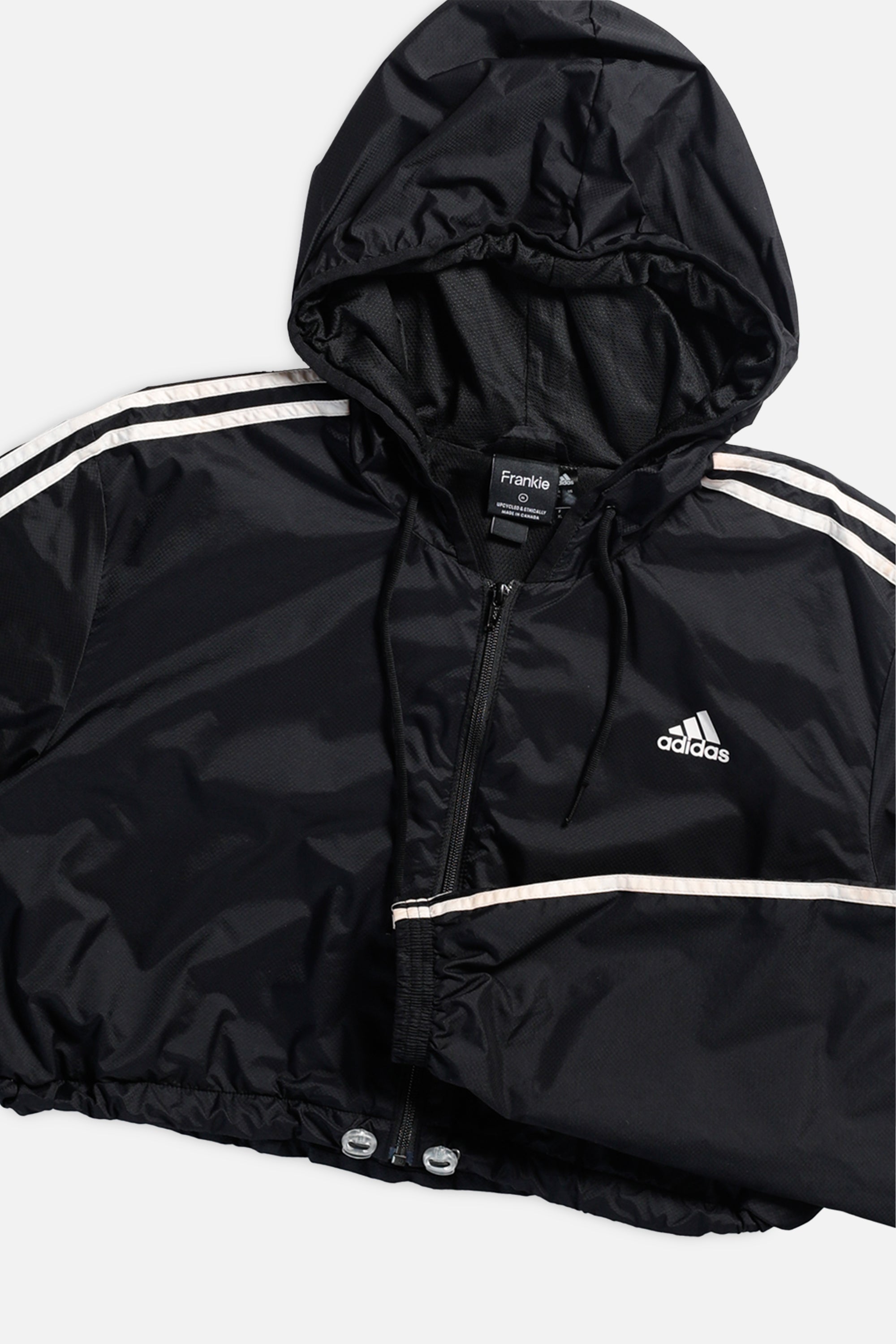 Rework Adidas Crop Track Jacket - XL-JACKETS-Adidas-XL-Frankie Collective Rare Vintage Streetwear Reworks