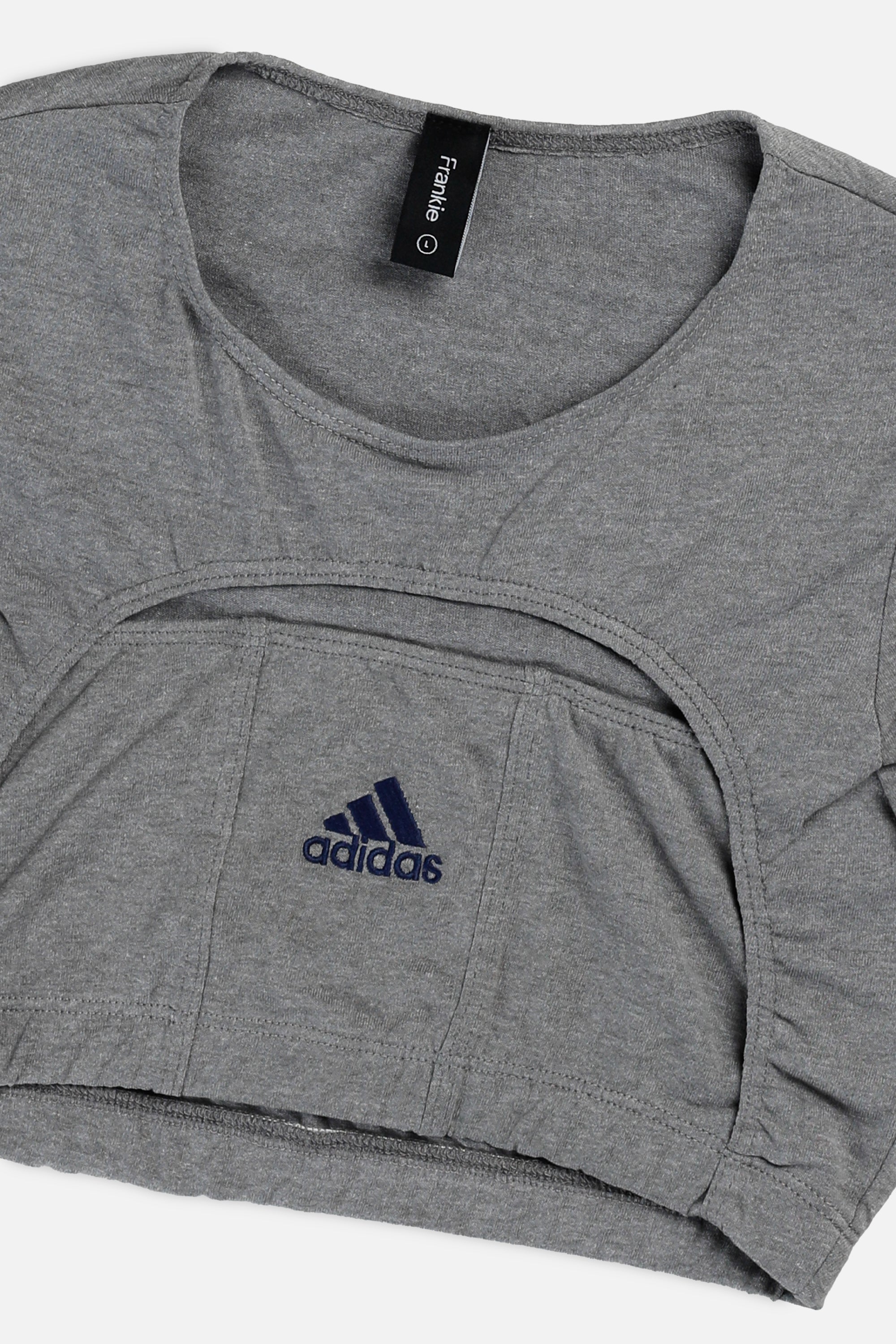 Rework Adidas Cut Out Tee - L-TOPS-Adidas-L-Frankie Collective Rare Vintage Streetwear Reworks