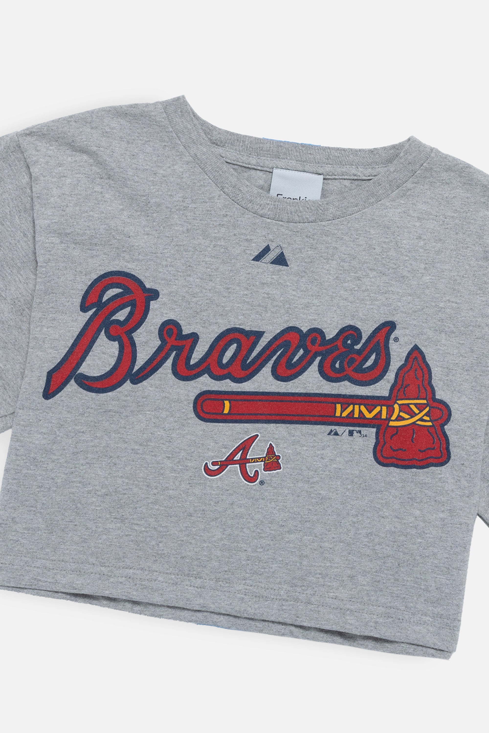 Rework Atlanta Braves Crop Tee - S-T-SHIRTS-MLB-Frankie Collective