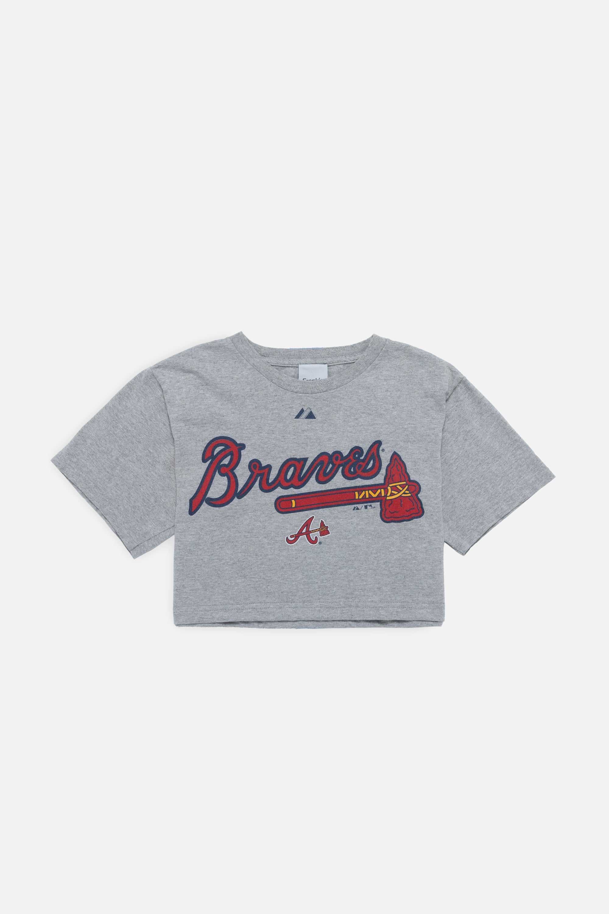 Rework Atlanta Braves Crop Tee - S-T-SHIRTS-MLB-Frankie Collective